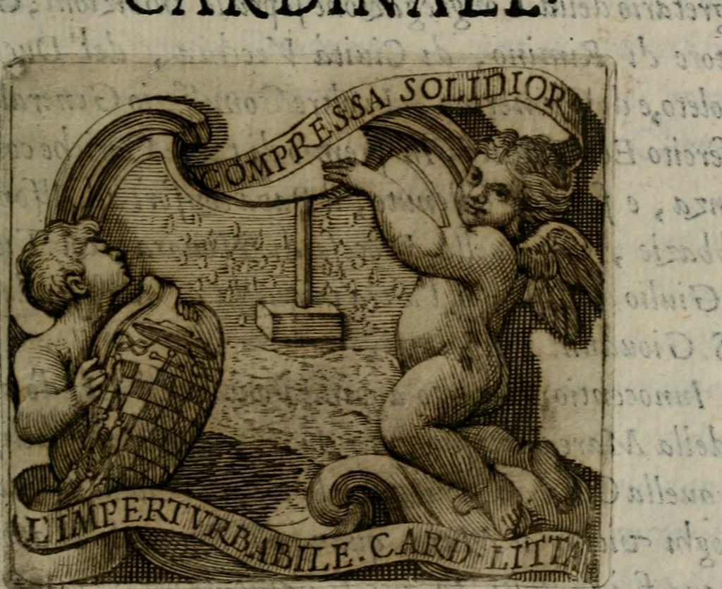 An illustration from Memorie, imprese, e ritratti de' signori Accademici Gelati de Bologna, 1672, leaf 38