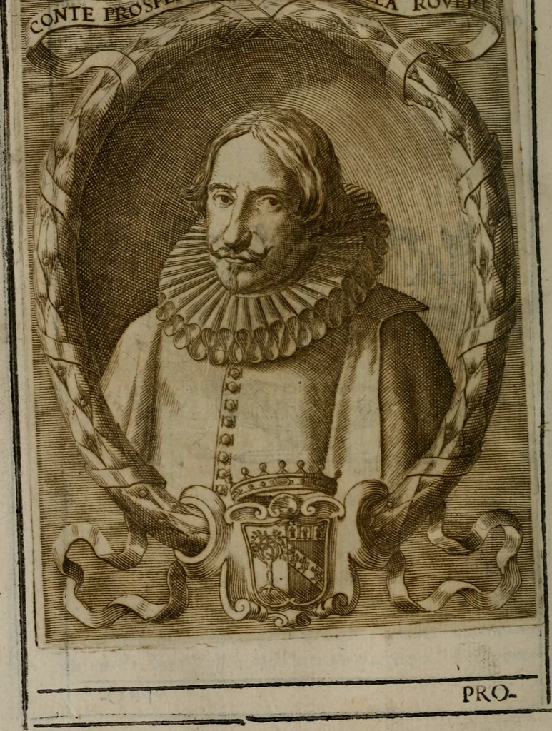 An illustration from Memorie, imprese, e ritratti de' signori Accademici Gelati de Bologna, 1672, leaf 395