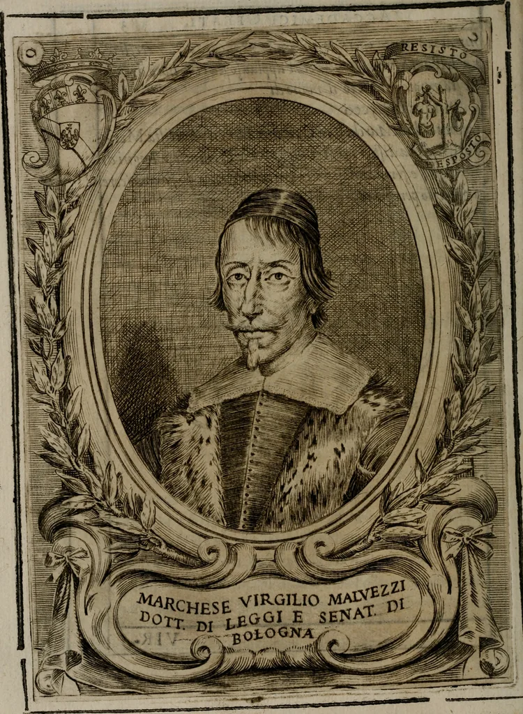An illustration from Memorie, imprese, e ritratti de' signori Accademici Gelati de Bologna, 1672, leaf 419