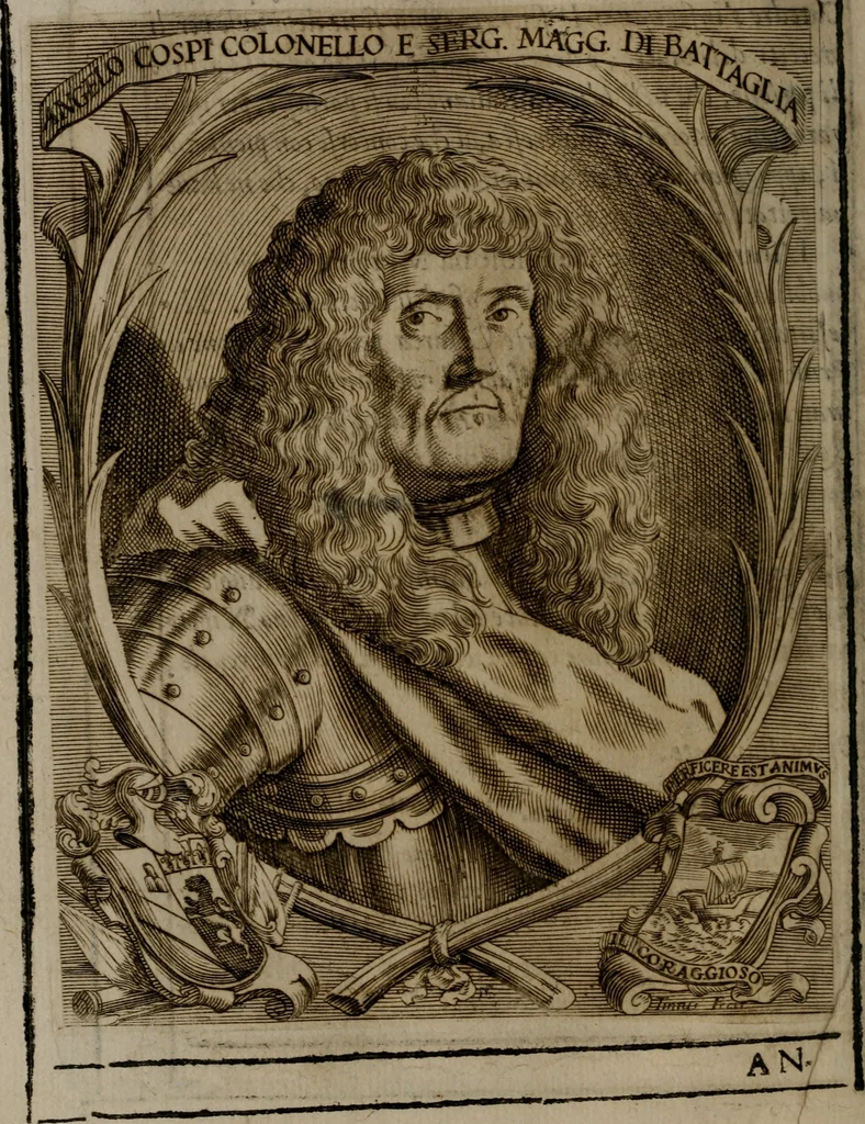 An illustration from Memorie, imprese, e ritratti de' signori Accademici Gelati de Bologna, 1672, leaf 55