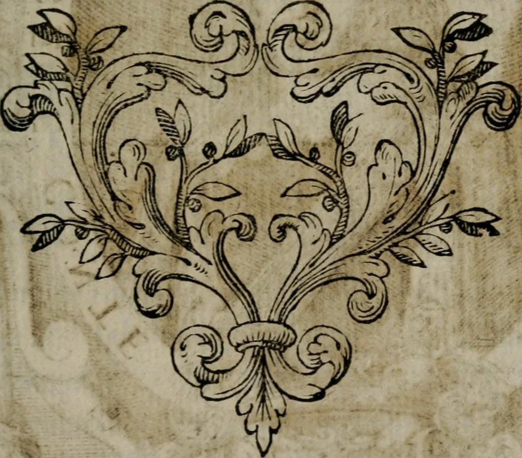 An illustration from Memorie, imprese, e ritratti de' signori Accademici Gelati de Bologna, 1672, leaf 68