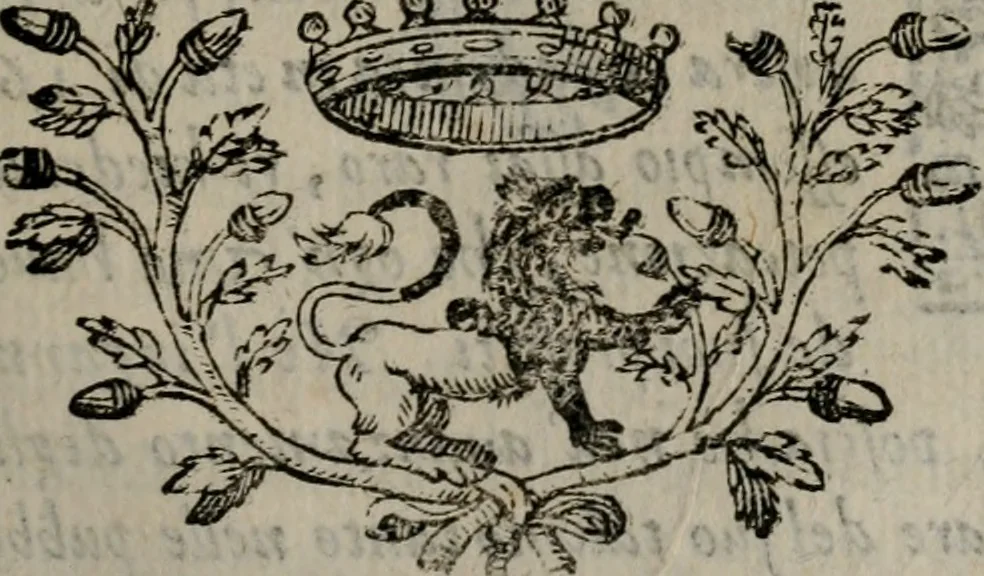 An illustration from Memorie, imprese, e ritratti de' signori Accademici Gelati de Bologna, 1672, leaf 72