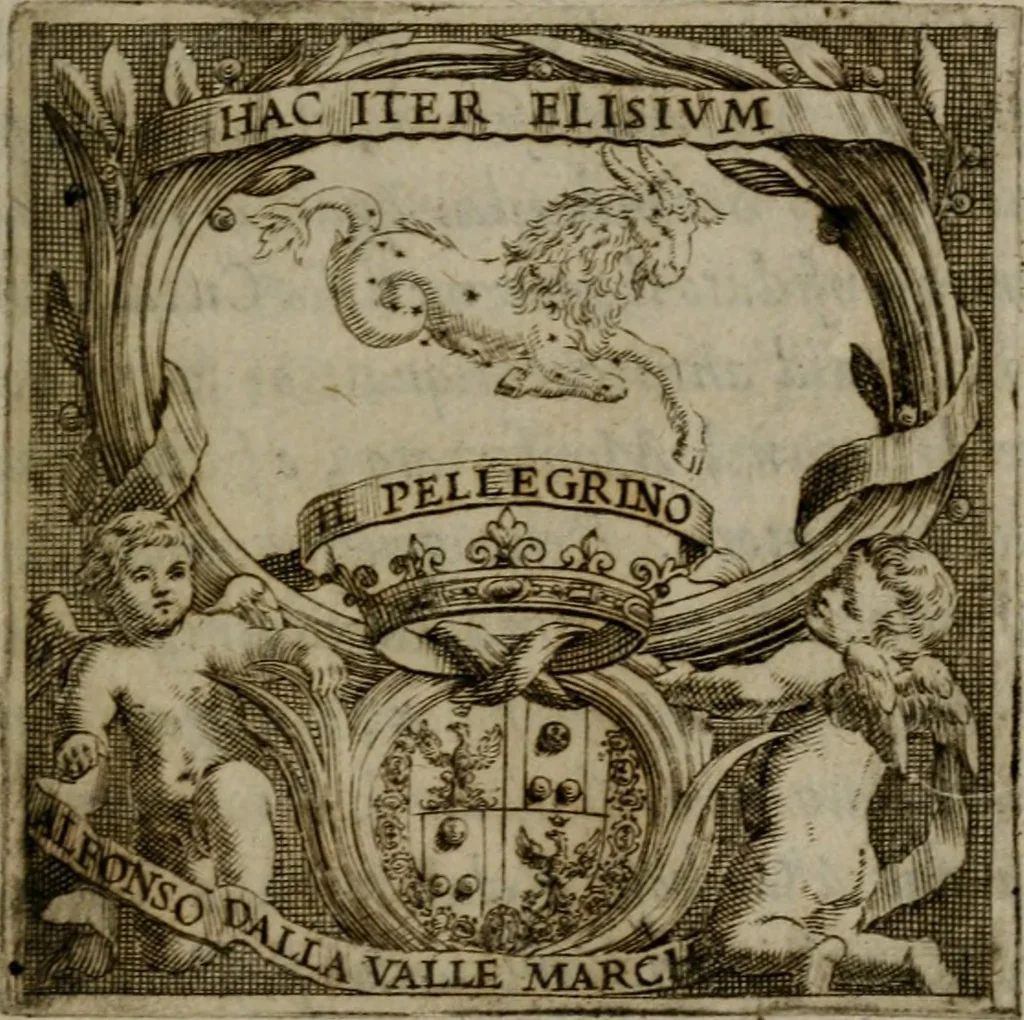 An illustration from Memorie, imprese, e ritratti de' signori Accademici Gelati de Bologna, 1672, leaf 78
