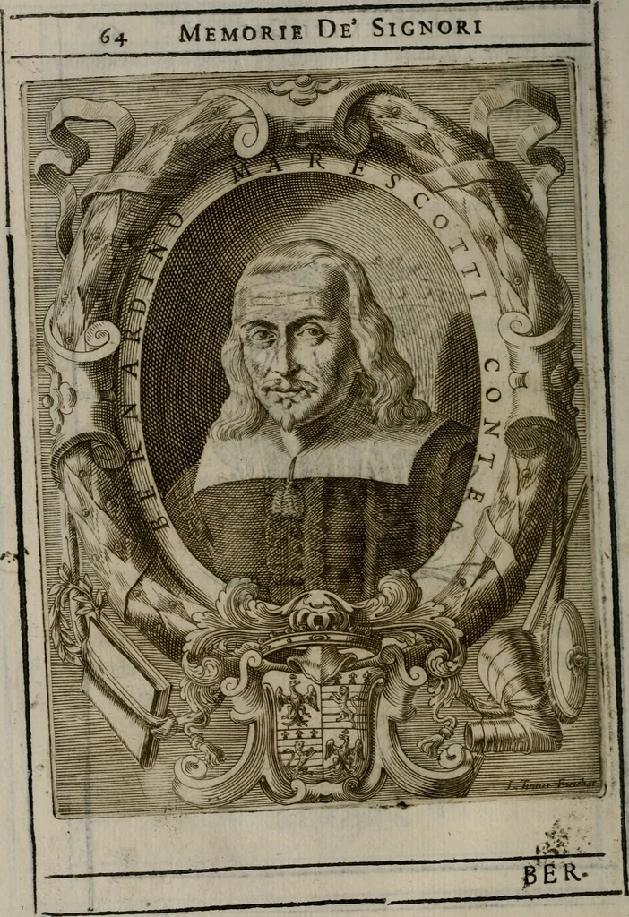 An illustration from Memorie, imprese, e ritratti de' signori Accademici Gelati de Bologna, 1672, leaf 93
