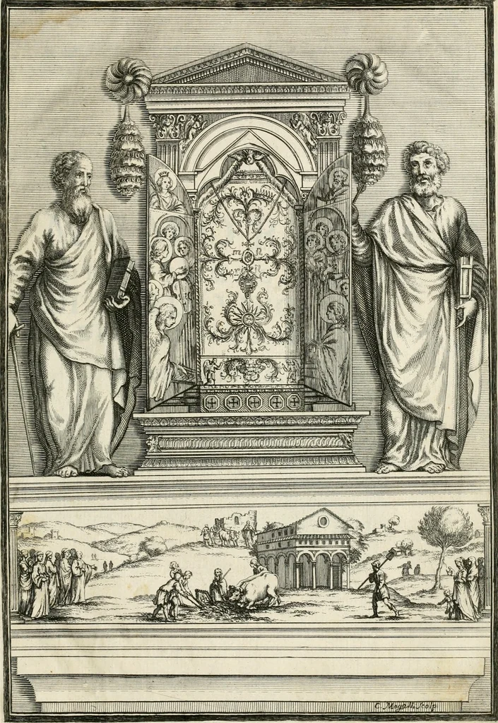 An illustration from Memorie istoriche della miracolosa immagine di Maria Vergine dell' Impruneta, 1714, leaf 4