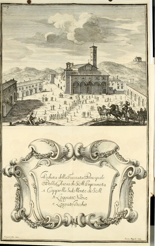 An illustration from Memorie istoriche della miracolosa immagine di Maria Vergine dell' Impruneta, 1714, leaf 42