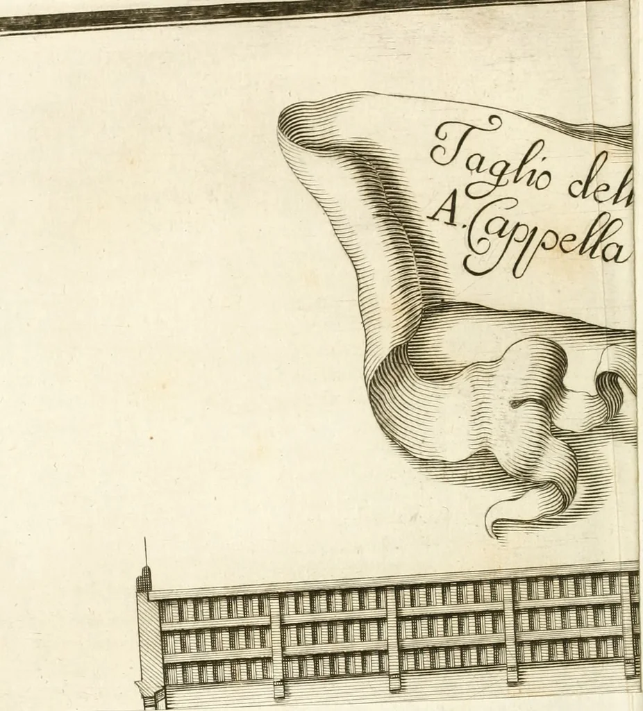 An illustration from Memorie istoriche della miracolosa immagine di Maria Vergine dell' Impruneta, 1714, leaf 53