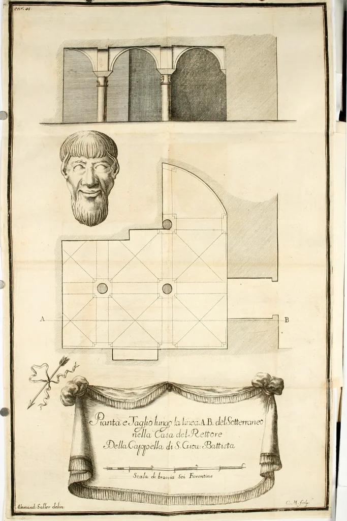 An illustration from Memorie istoriche della miracolosa immagine di Maria Vergine dell' Impruneta, 1714, leaf 72