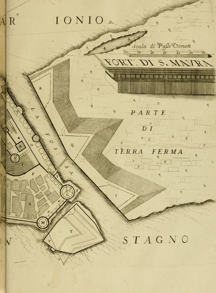 An illustration from Memorie istoriografiche delli regni della Morea e Negroponte e luoghi adiacenti, 1686, leaf 122