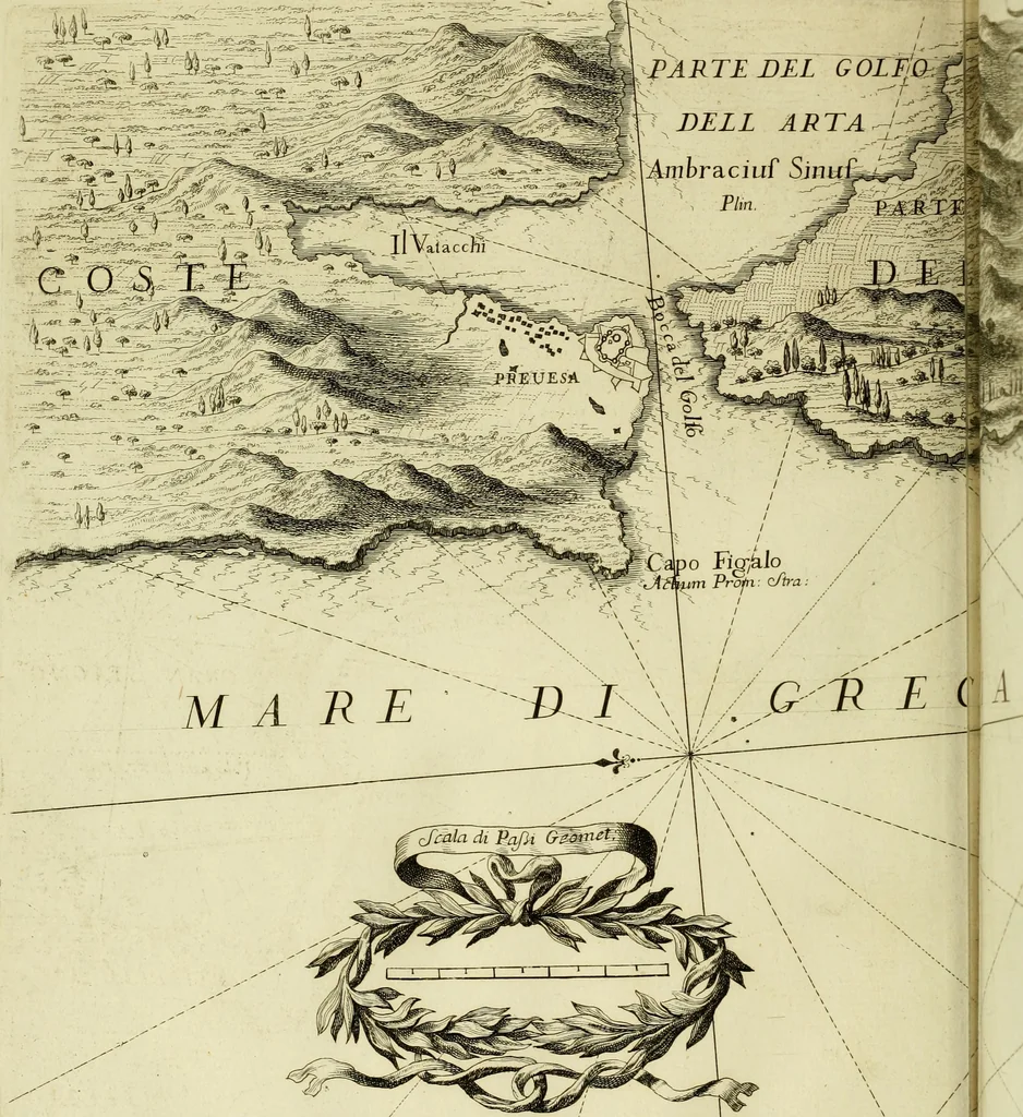 An illustration from Memorie istoriografiche delli regni della Morea e Negroponte e luoghi adiacenti, 1686, leaf 129
