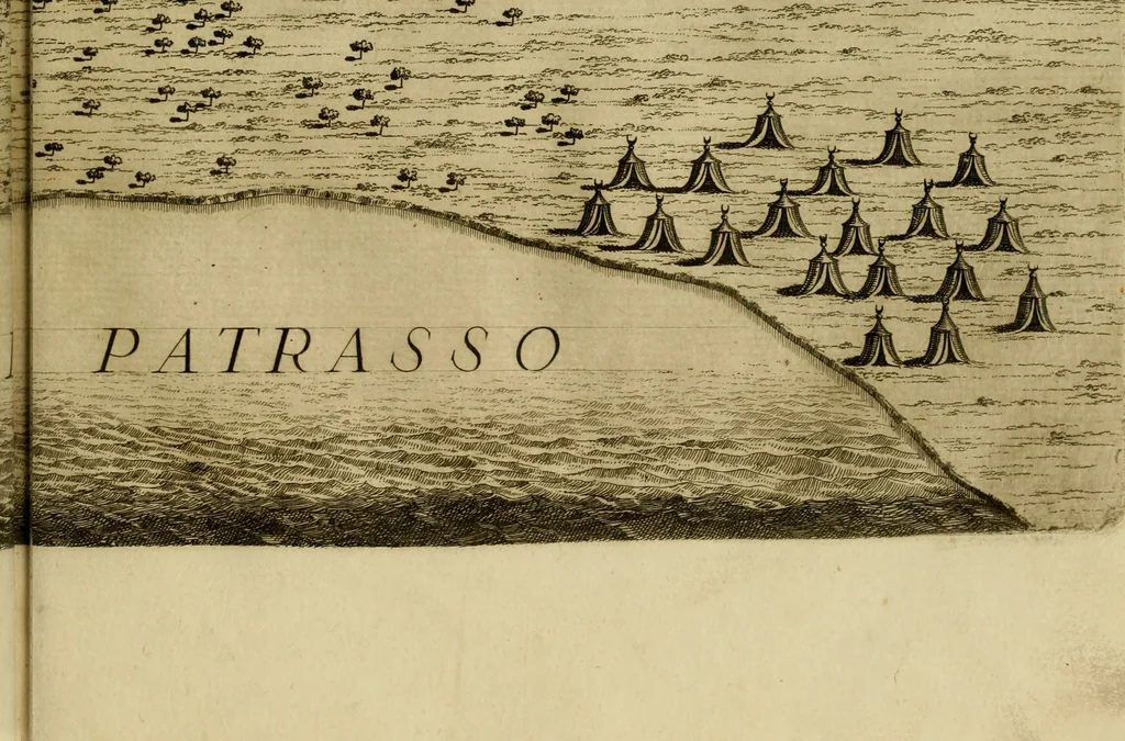 An illustration from Memorie istoriografiche delli regni della Morea e Negroponte e luoghi adiacenti, 1686, leaf 34