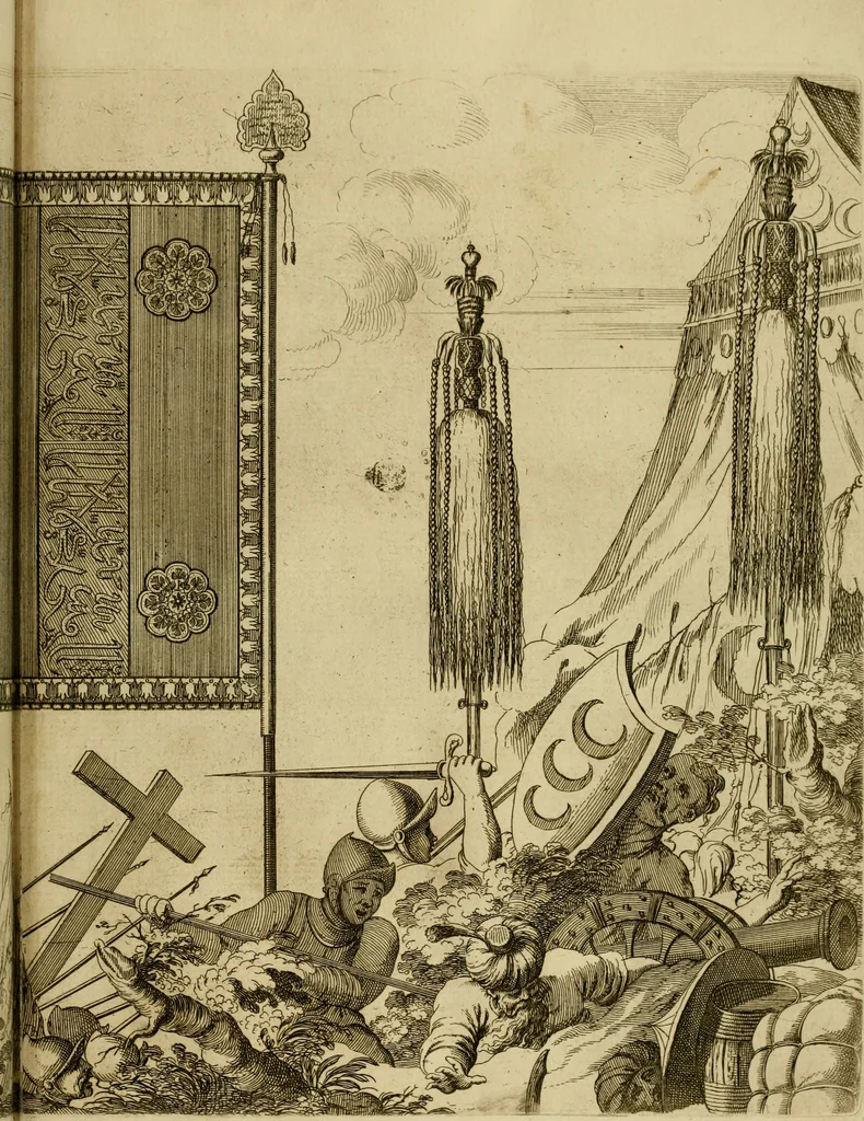 An illustration from Memorie istoriografiche delli regni della Morea e Negroponte e luoghi adiacenti, 1686, leaf 46