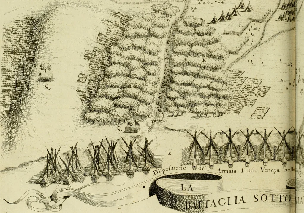 An illustration from Memorie istoriografiche delli regni della Morea e Negroponte e luoghi adiacenti, 1686, leaf 69