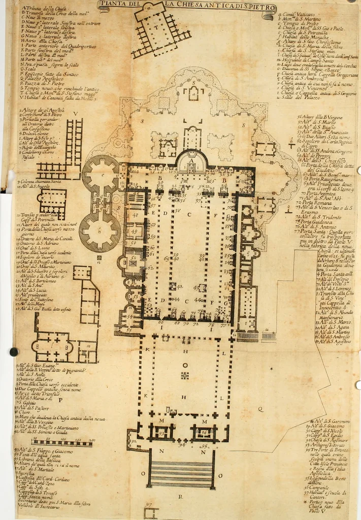 An illustration from Memorie sacre delle sette chiese di Roma e di altri luoghi, che si trouano per le strade di esse ..., 1630, leaf 21