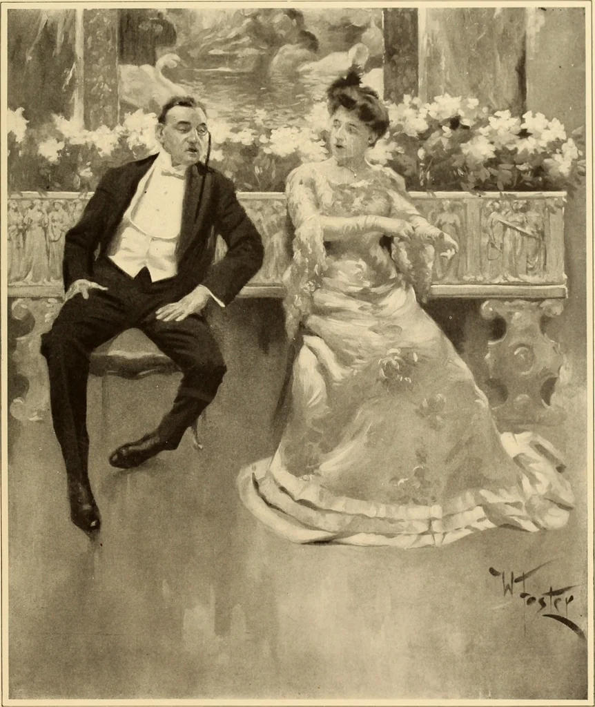 An illustration from Men, women and mirth ..., 1909, leaf 10