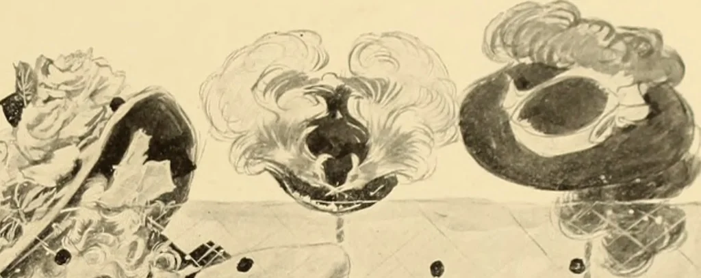 An illustration from Men, women and mirth ..., 1909, leaf 100