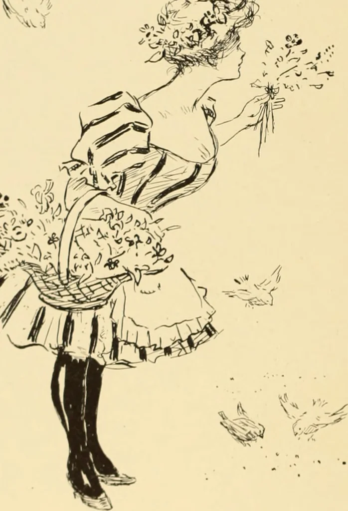 An illustration from Men, women and mirth ..., 1909, leaf 101