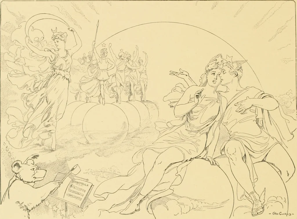 An illustration from Men, women and mirth ..., 1909, leaf 103