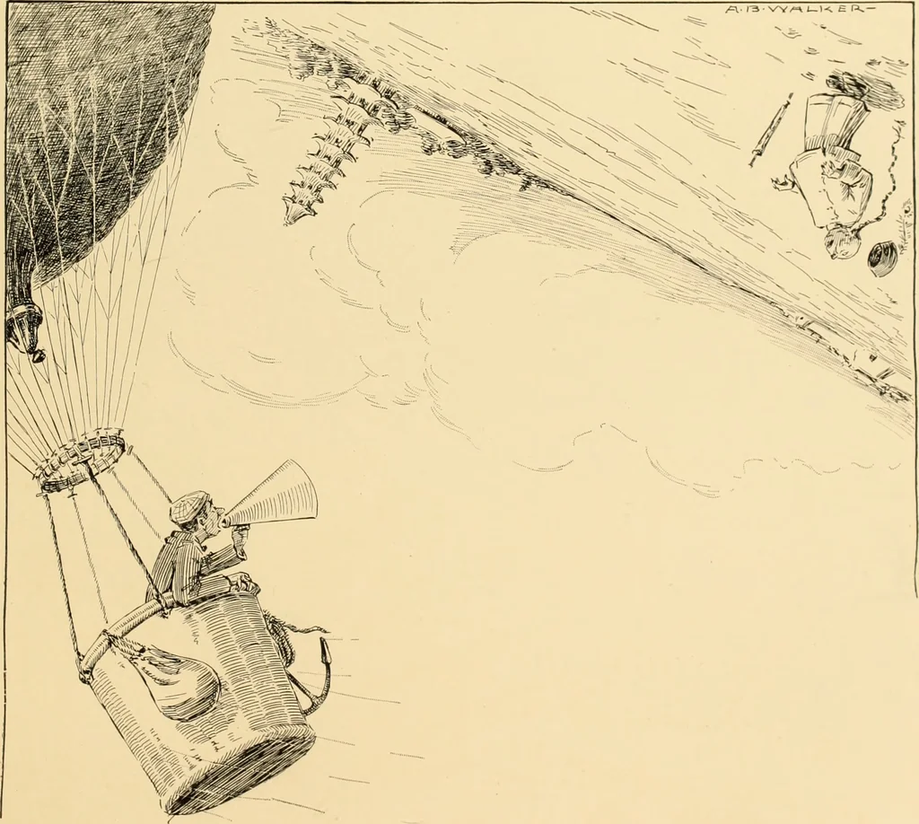 An illustration from Men, women and mirth ..., 1909, leaf 104
