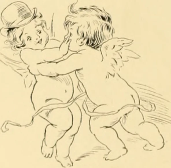 An illustration from Men, women and mirth ..., 1909, leaf 105