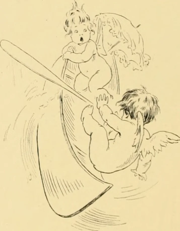An illustration from Men, women and mirth ..., 1909, leaf 105