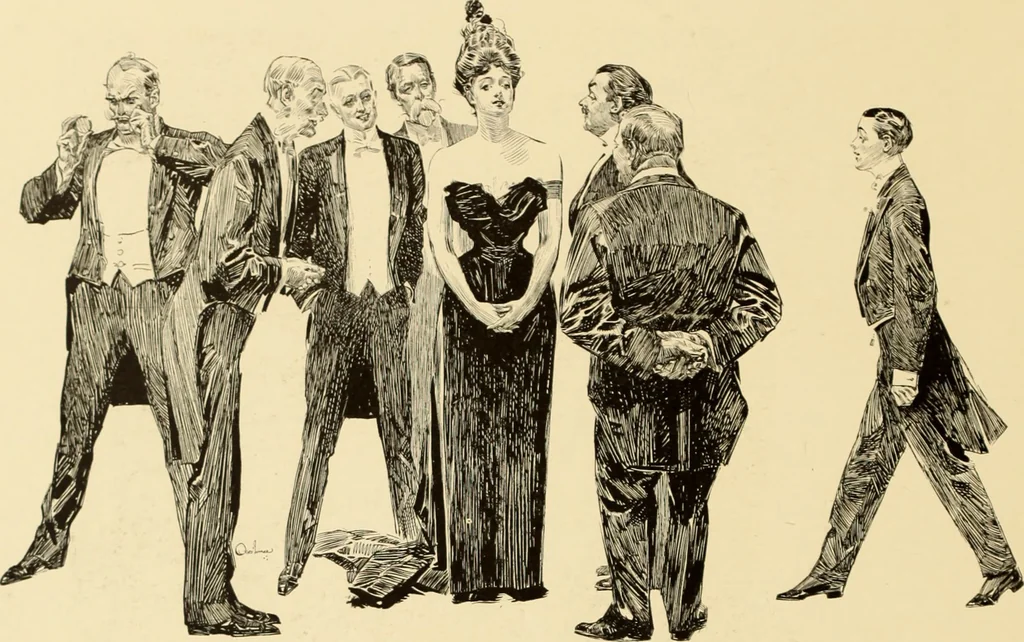 An illustration from Men, women and mirth ..., 1909, leaf 11