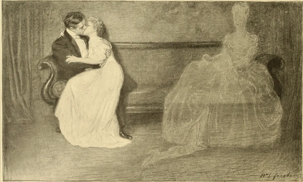 An illustration from Men, women and mirth ..., 1909, leaf 111