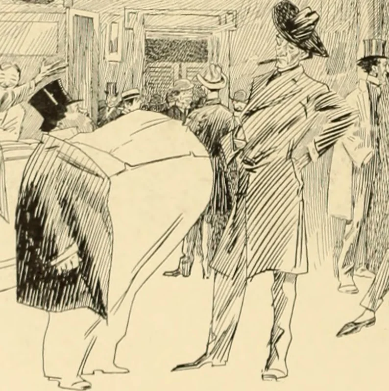 An illustration from Men, women and mirth ..., 1909, leaf 113