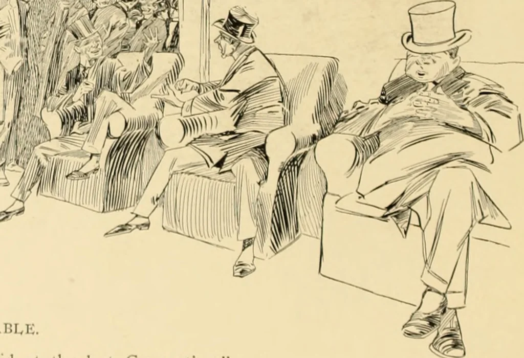 An illustration from Men, women and mirth ..., 1909, leaf 113