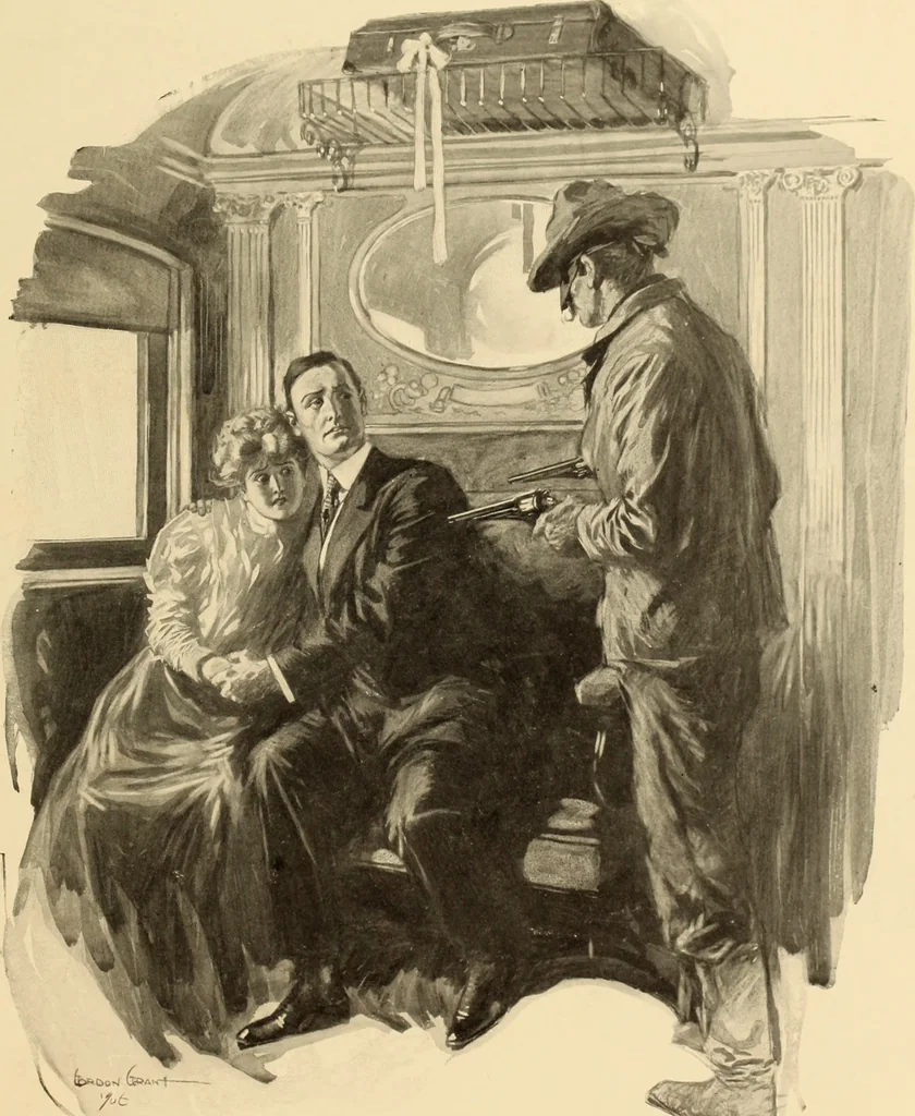 An illustration from Men, women and mirth ..., 1909, leaf 114