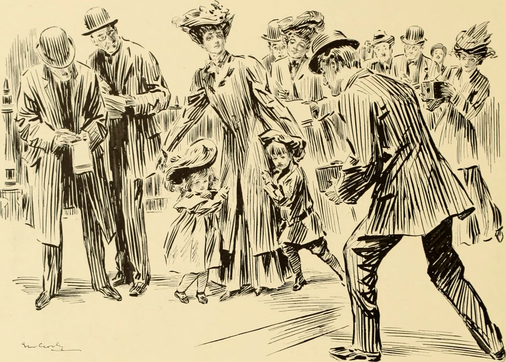 An illustration from Men, women and mirth ..., 1909, leaf 21