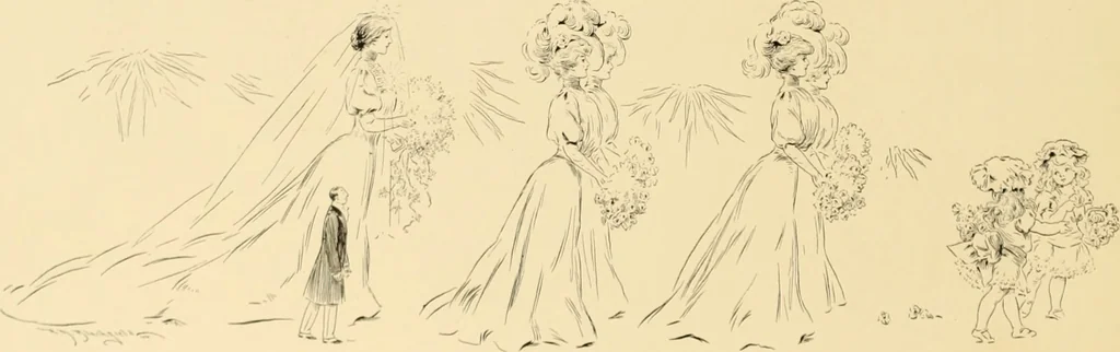 An illustration from Men, women and mirth ..., 1909, leaf 21
