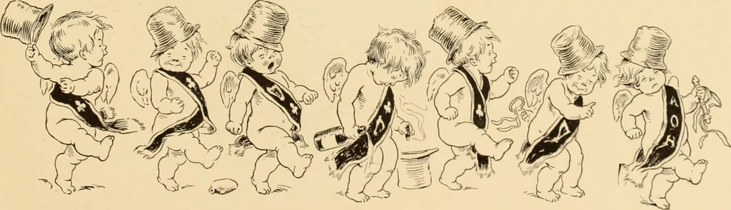 An illustration from Men, women and mirth ..., 1909, leaf 30