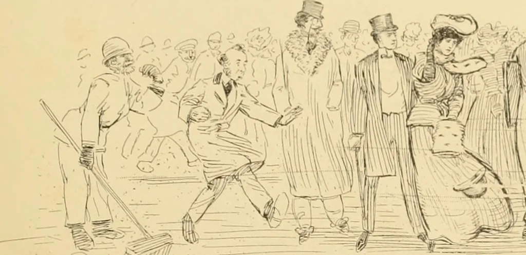 An illustration from Men, women and mirth ..., 1909, leaf 32
