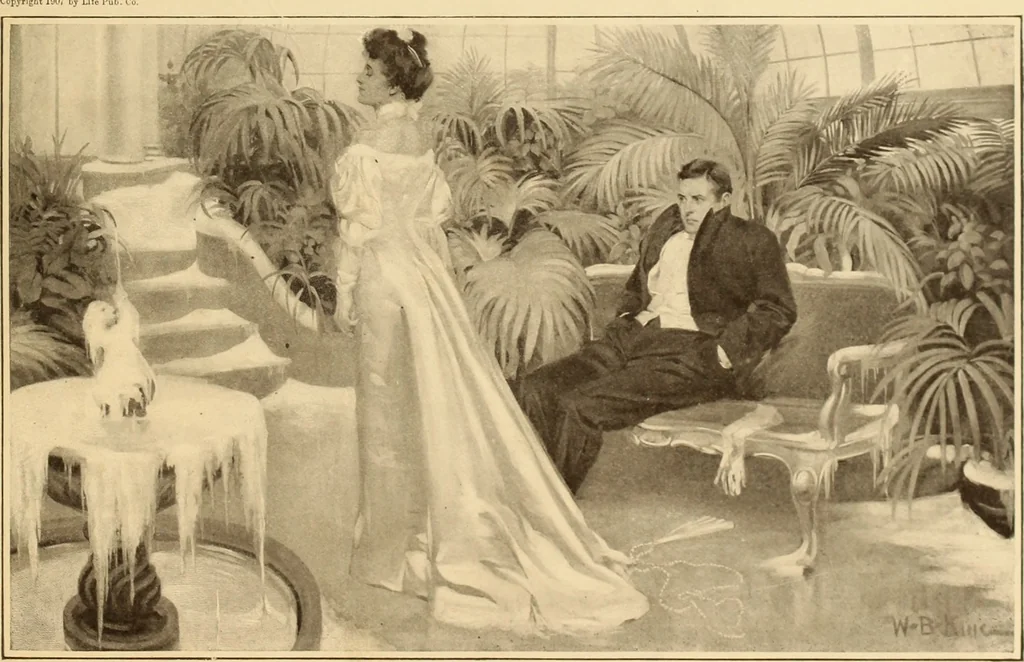 An illustration from Men, women and mirth ..., 1909, leaf 32