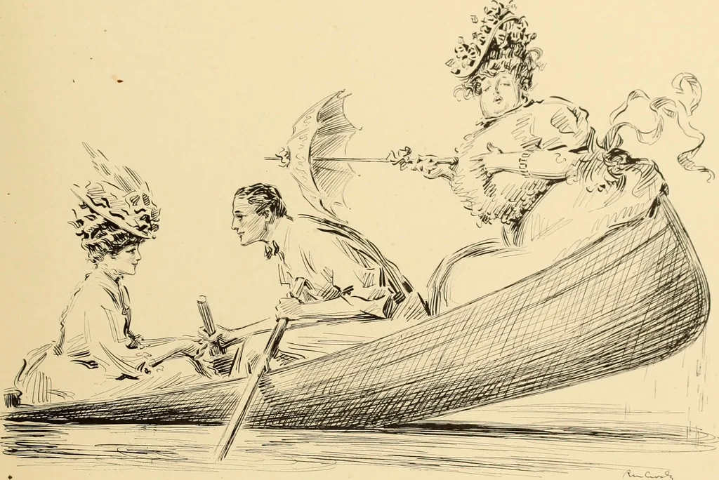 An illustration from Men, women and mirth ..., 1909, leaf 34