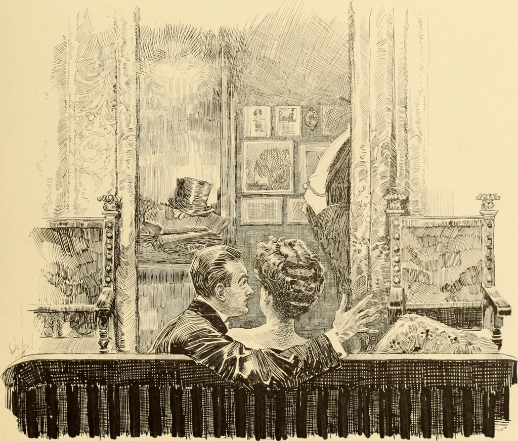 An illustration from Men, women and mirth ..., 1909, leaf 36