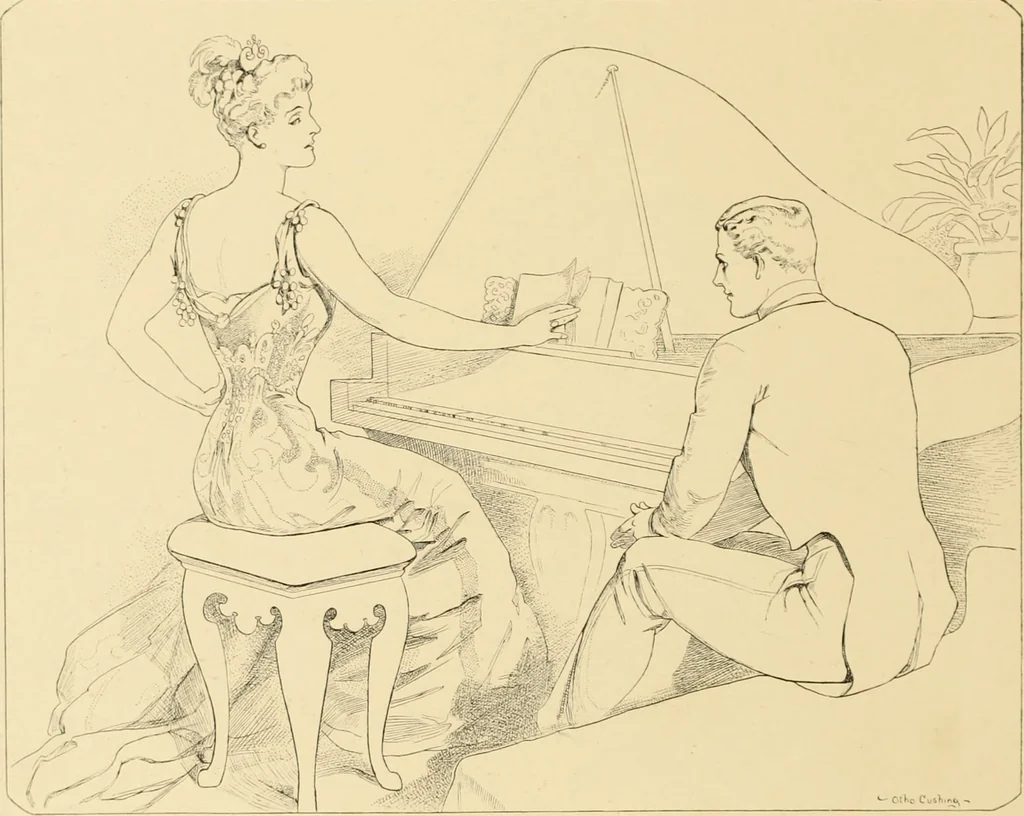 An illustration from Men, women and mirth ..., 1909, leaf 37