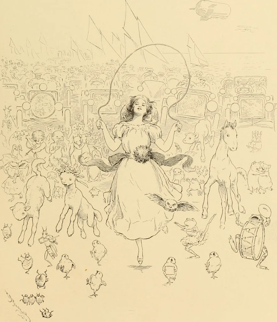 An illustration from Men, women and mirth ..., 1909, leaf 40