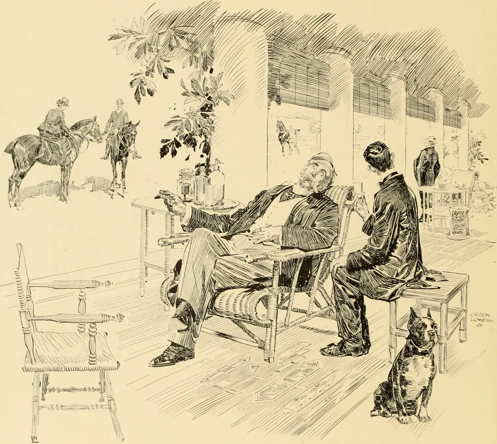 An illustration from Men, women and mirth ..., 1909, leaf 41
