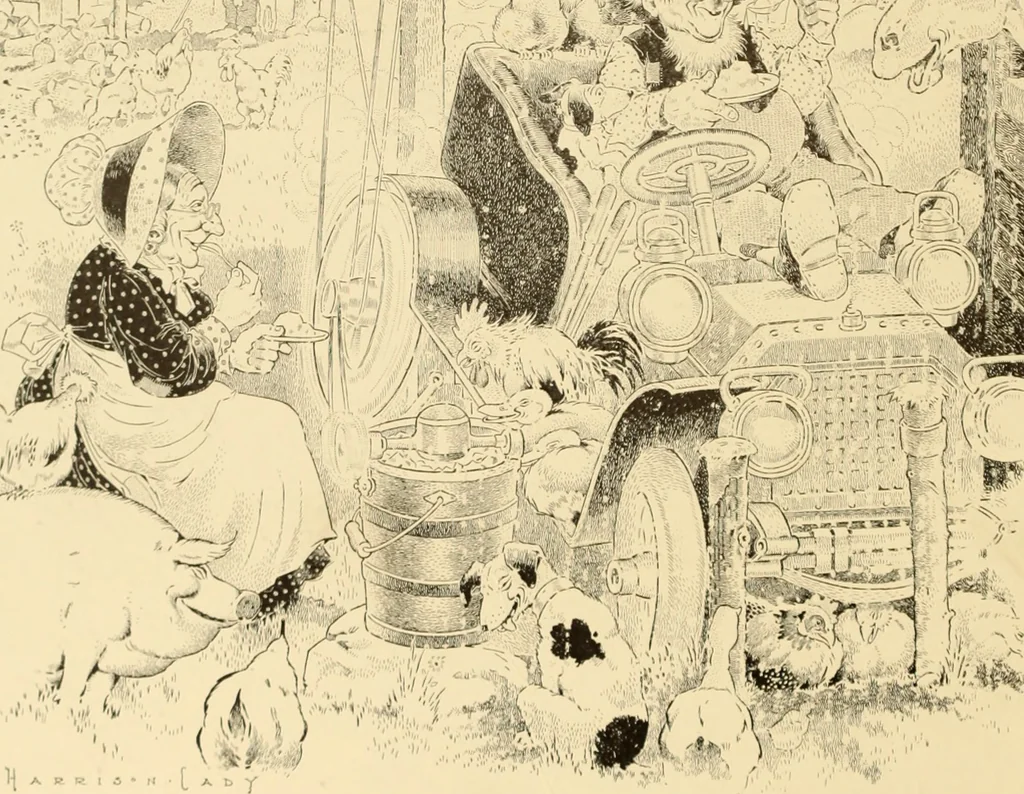 An illustration from Men, women and mirth ..., 1909, leaf 43