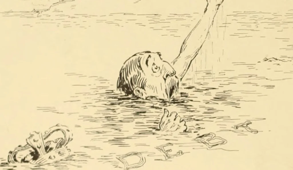 An illustration from Men, women and mirth ..., 1909, leaf 47