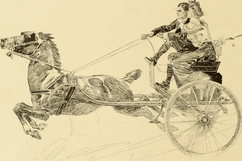 An illustration from Men, women and mirth ..., 1909, leaf 49