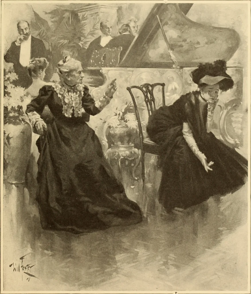 An illustration from Men, women and mirth ..., 1909, leaf 50