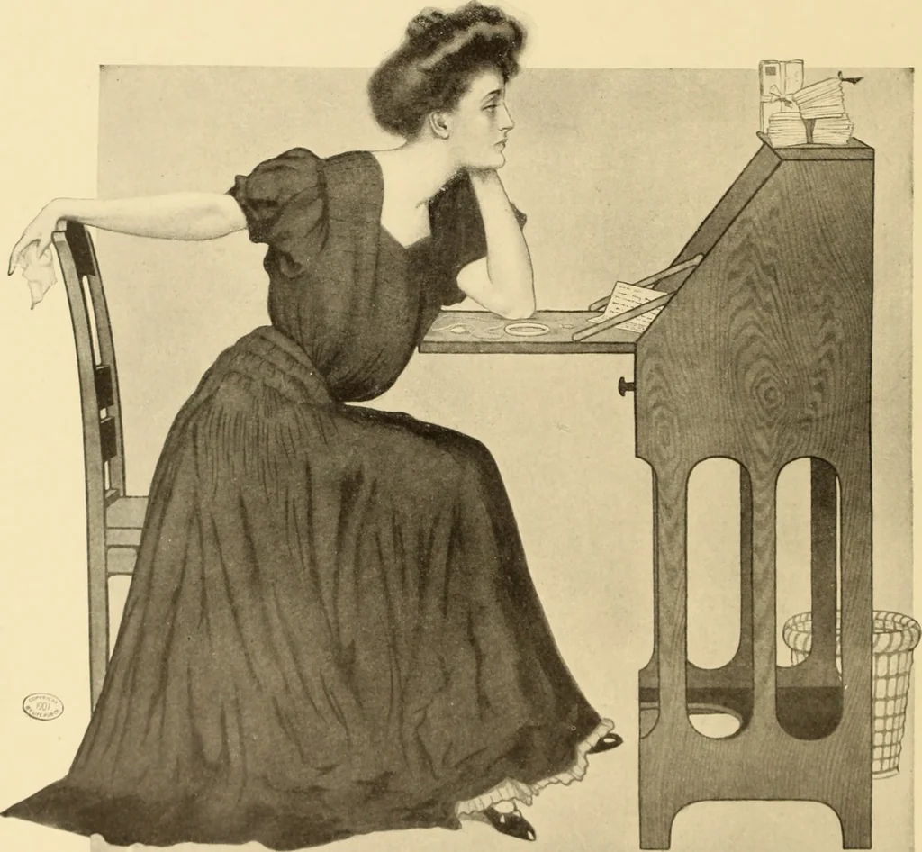 An illustration from Men, women and mirth ..., 1909, leaf 51