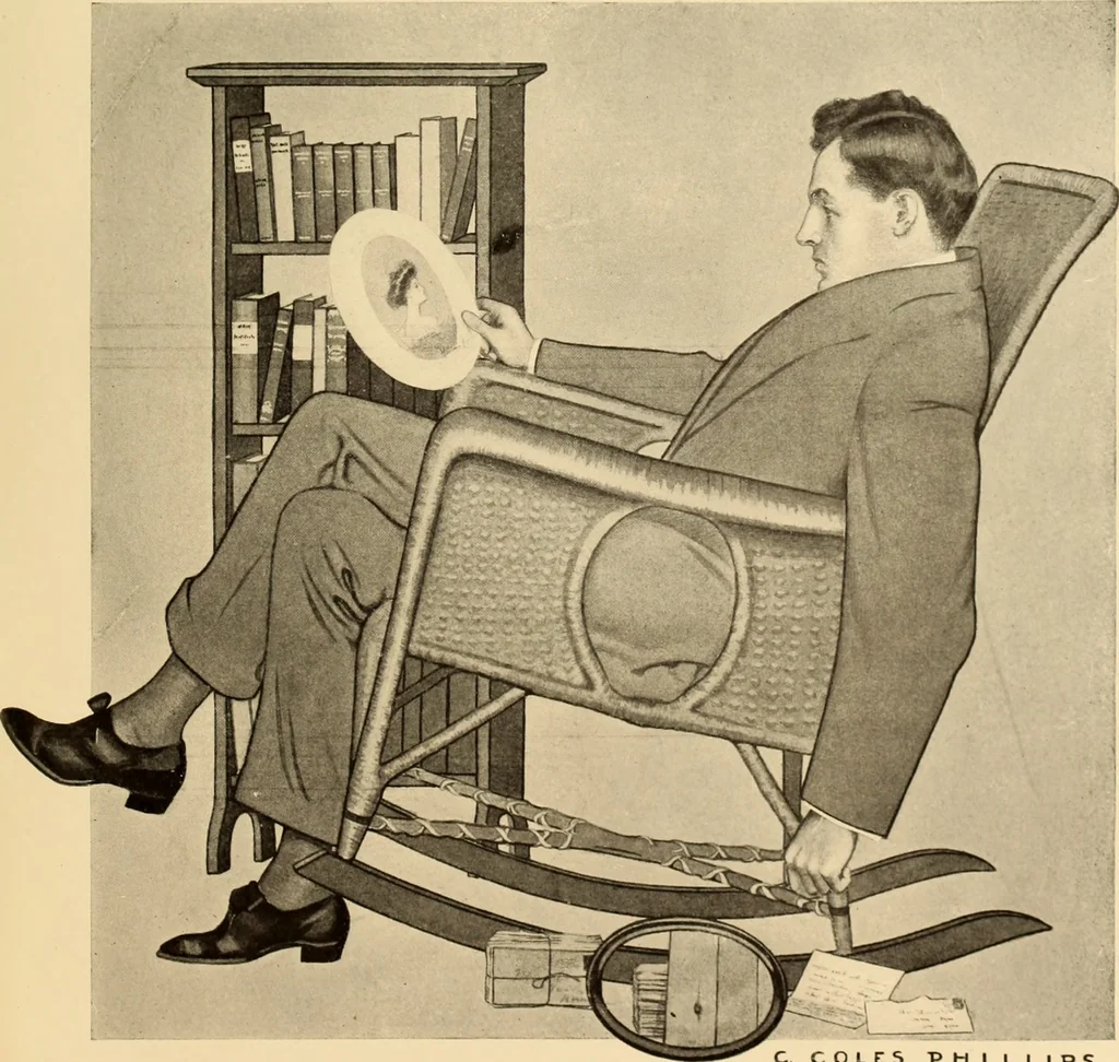 An illustration from Men, women and mirth ..., 1909, leaf 52