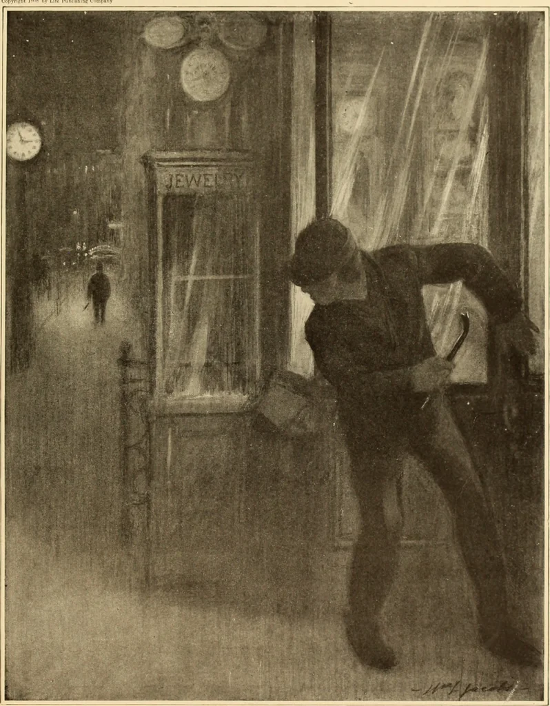 An illustration from Men, women and mirth ..., 1909, leaf 60