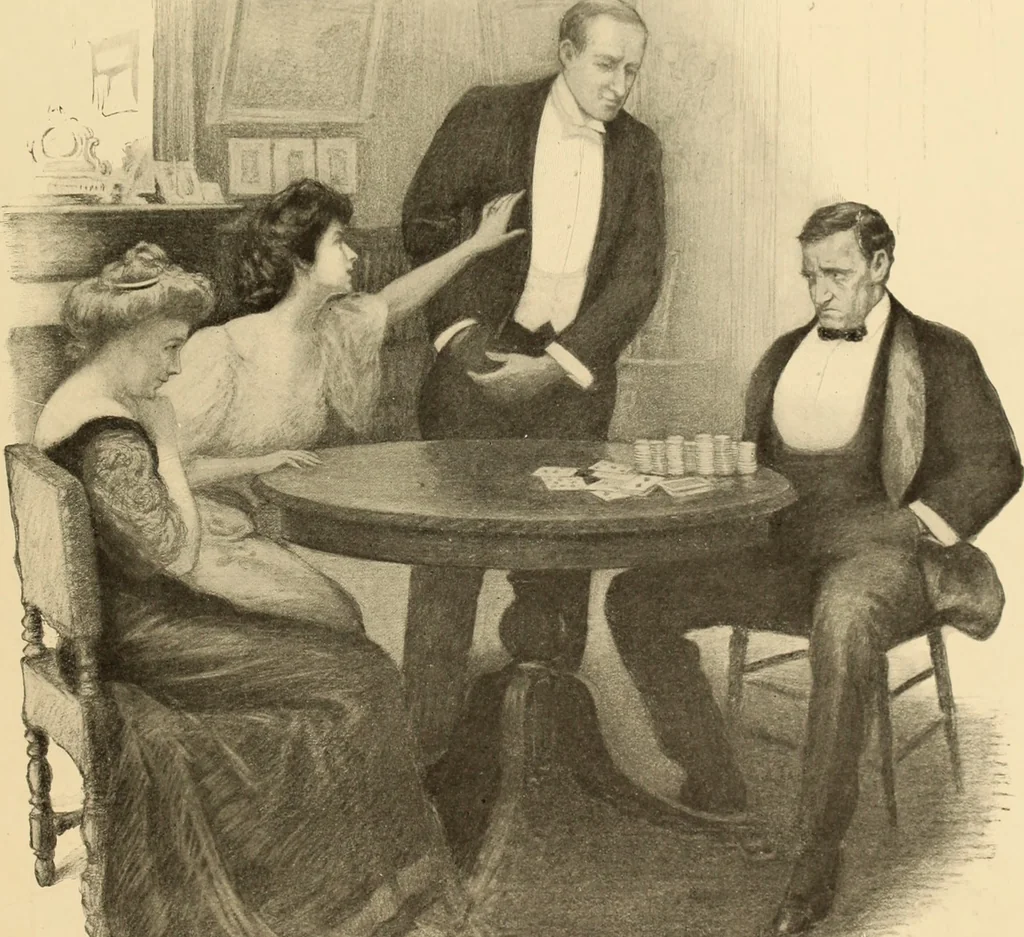 An illustration from Men, women and mirth ..., 1909, leaf 66