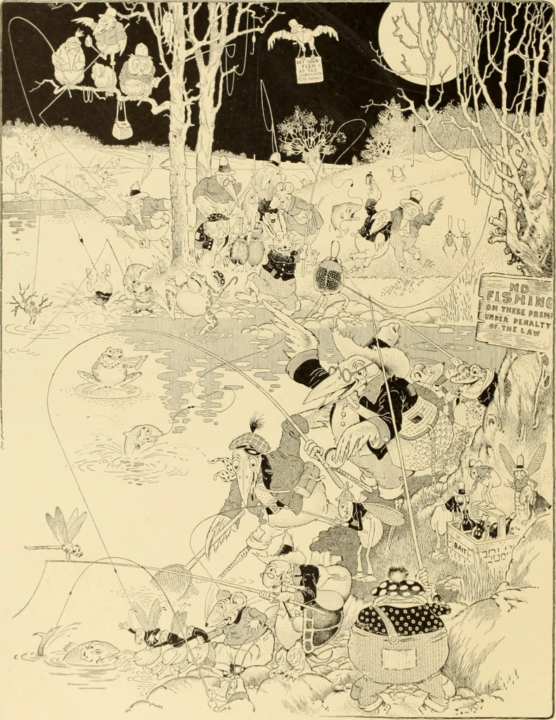 An illustration from Men, women and mirth ..., 1909, leaf 67