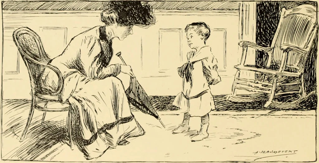 An illustration from Men, women and mirth ..., 1909, leaf 69